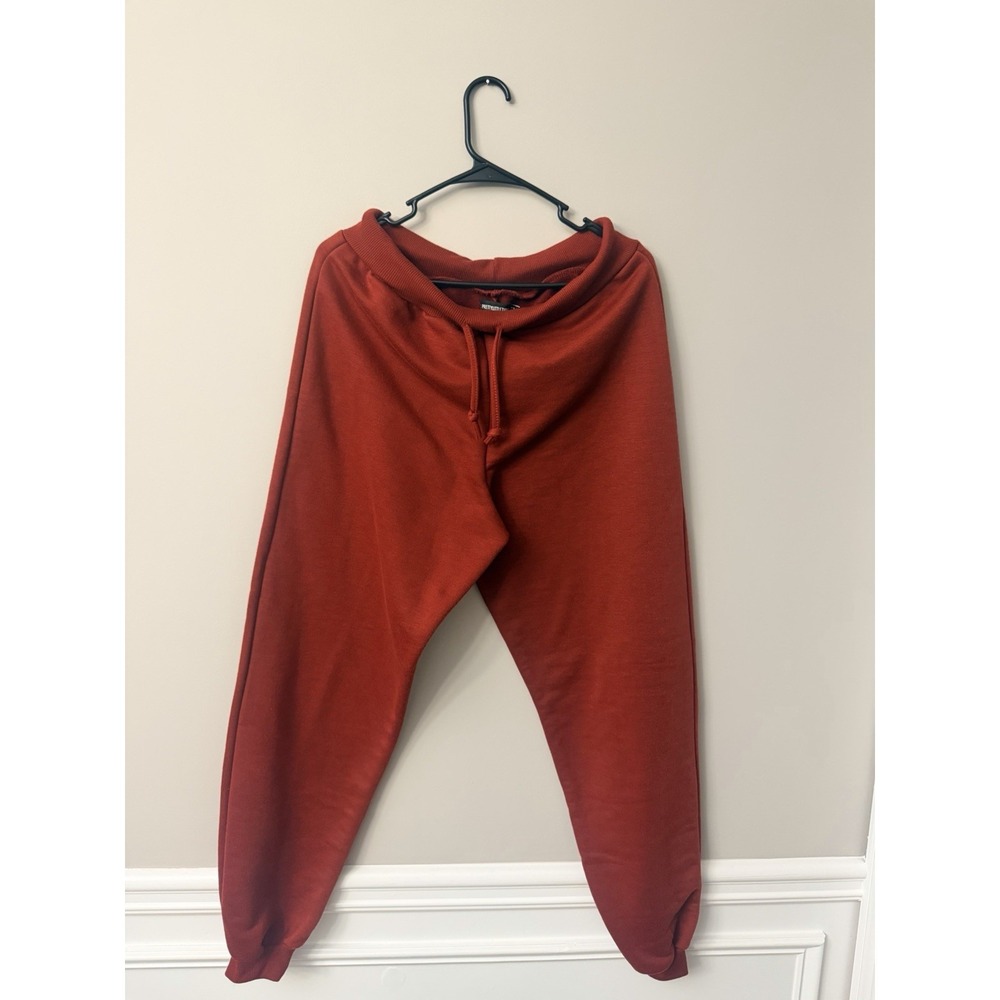 PRETTYLITTLETHING Womens Basic Maroon/ Burgundy  Joggers Sz 12